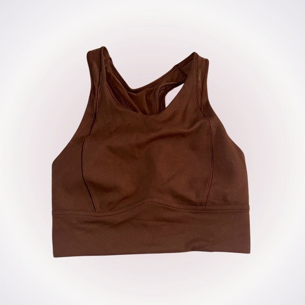 Lululemon brown high neck sports bra | Sz 4